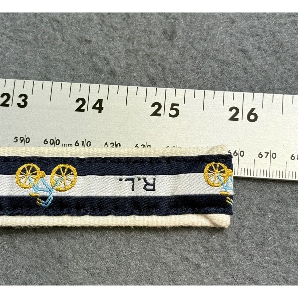 Ralph Lauren Polo RL Toddler Belt Striped‎ Bicycle Print D Ring Buckle 2t-4t